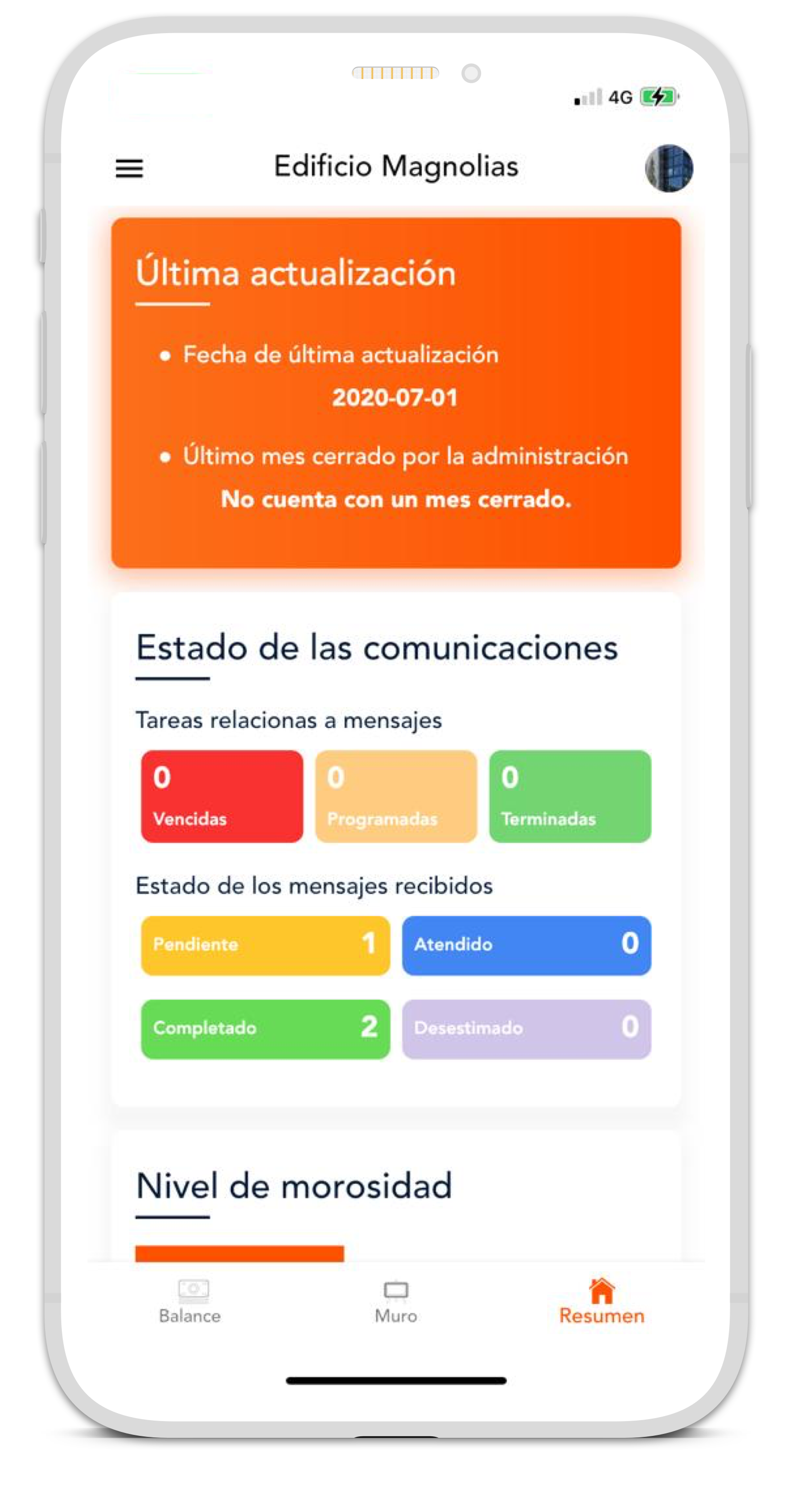 Aplicación Vecinos 360: resumen de comunicaciones, tareas y mensajes de la comunidad